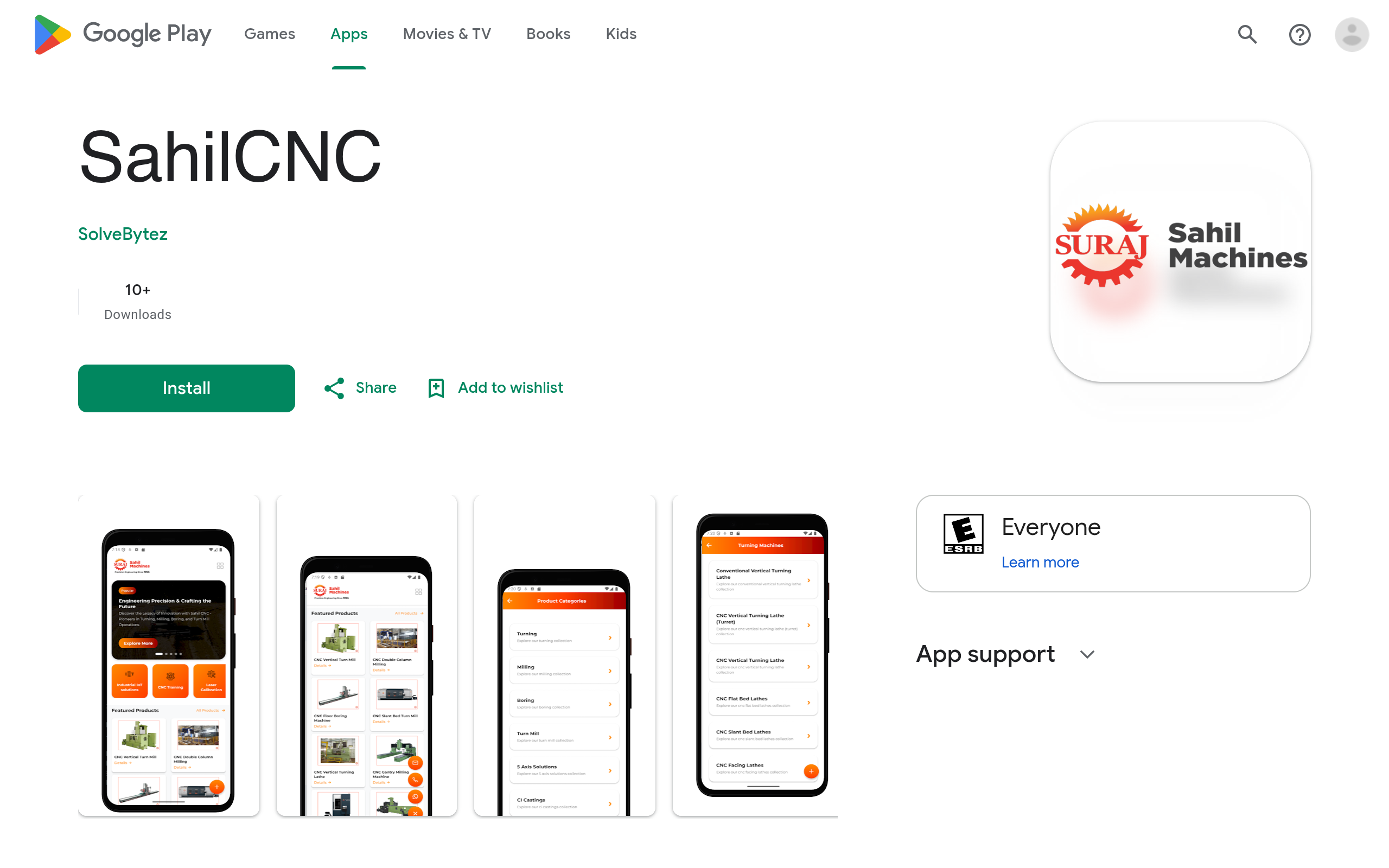 Sahil CNC App preview